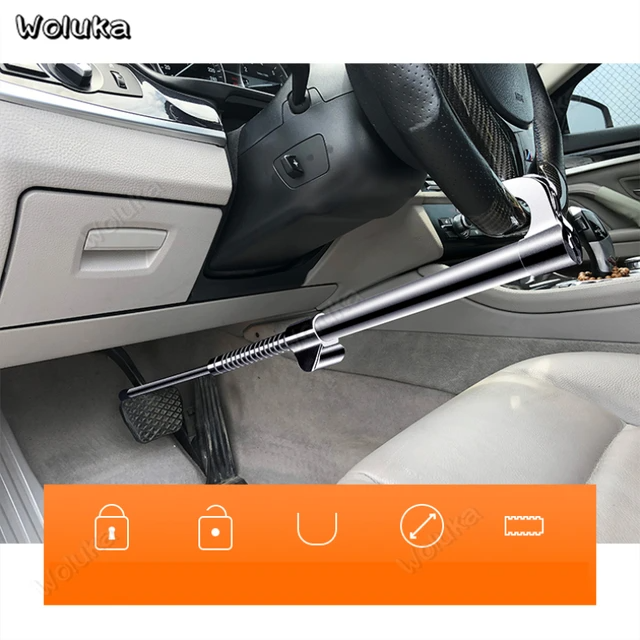 Serrure antivol Standard de frein et volant rétractable double crochet En Acier Inoxydable - قفل مضاد للسرقة فرامل وعجلة قيادة من الفولاذ المقاوم للصدأ