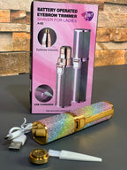 ماكينة حلاقة كهربائية 2 في 1 للنساء قابلة لإعادة الشحن لإزالة شعر الوجه والحواجب بدون ألم - Rasoir Électrique 2-en-1 Femme Rechargeable Épilateur Facial & Sourcils Indolore