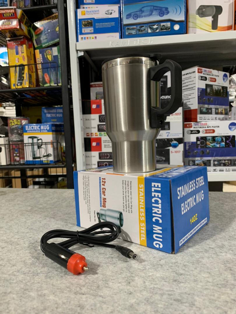 ترمس كهربائي للسيارة 12V - كوب تسخين الماء والقهوة والشاي 450 مل - Thermos Électrique Chauffant Voiture 12V - Tasse Chauffe-Eau Café Thé 450ml