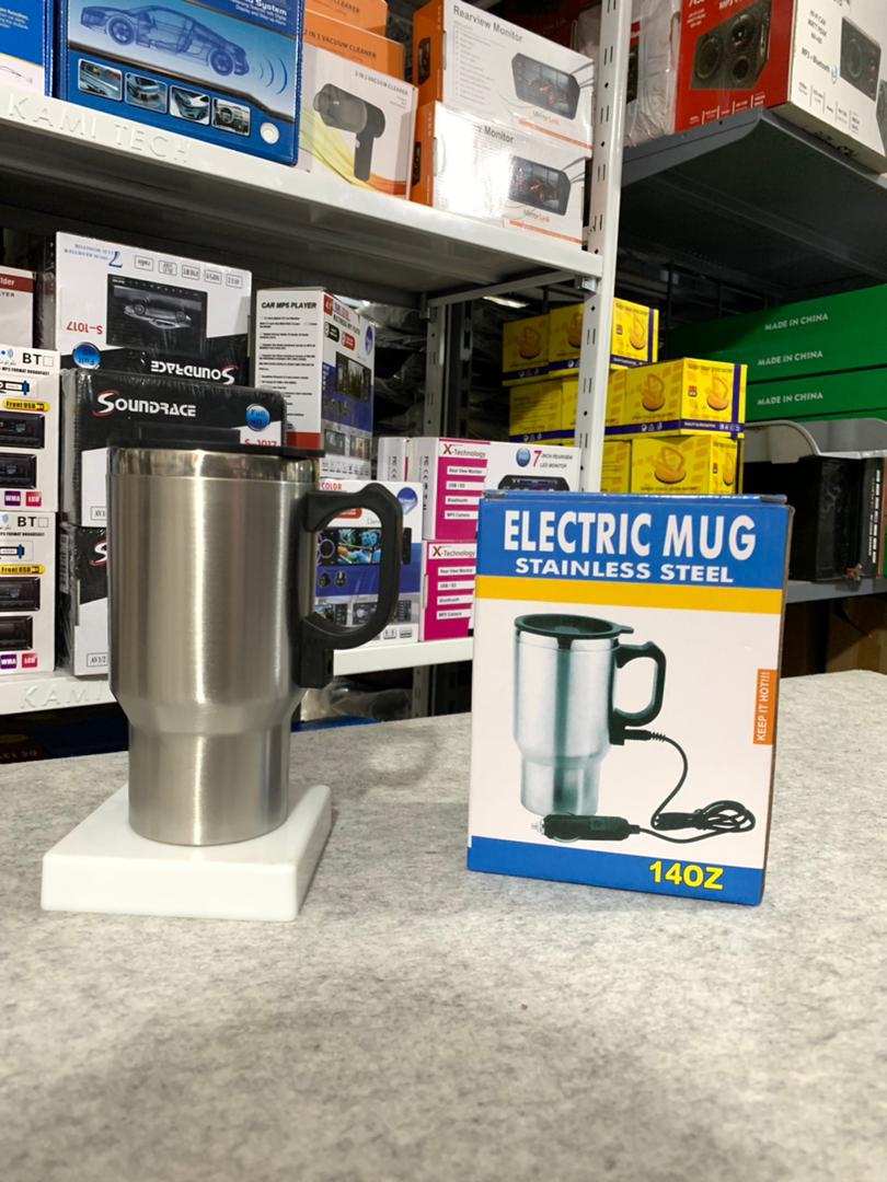 ترمس كهربائي للسيارة 12V - كوب تسخين الماء والقهوة والشاي 450 مل - Thermos Électrique Chauffant Voiture 12V - Tasse Chauffe-Eau Café Thé 450ml