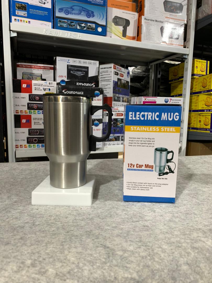ترمس كهربائي للسيارة 12V - كوب تسخين الماء والقهوة والشاي 450 مل - Thermos Électrique Chauffant Voiture 12V - Tasse Chauffe-Eau Café Thé 450ml