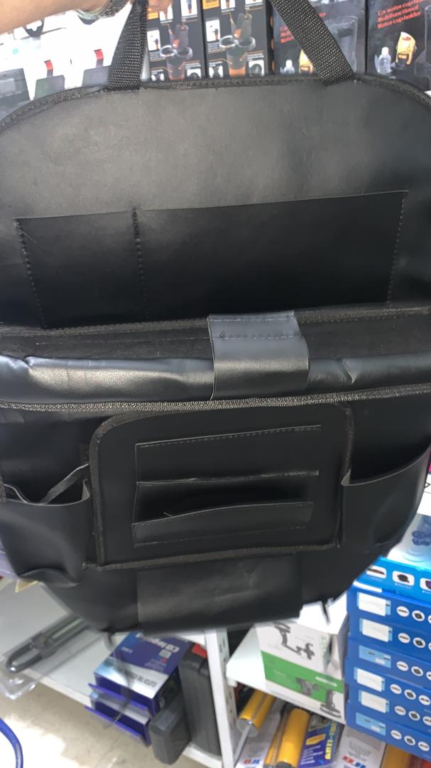 منظم المقعد الخلفي للسيارة جلد أسود - Quickdz Shop - Organisateur Siège Arrière Voiture Cuir Noir - Quickdz Shop