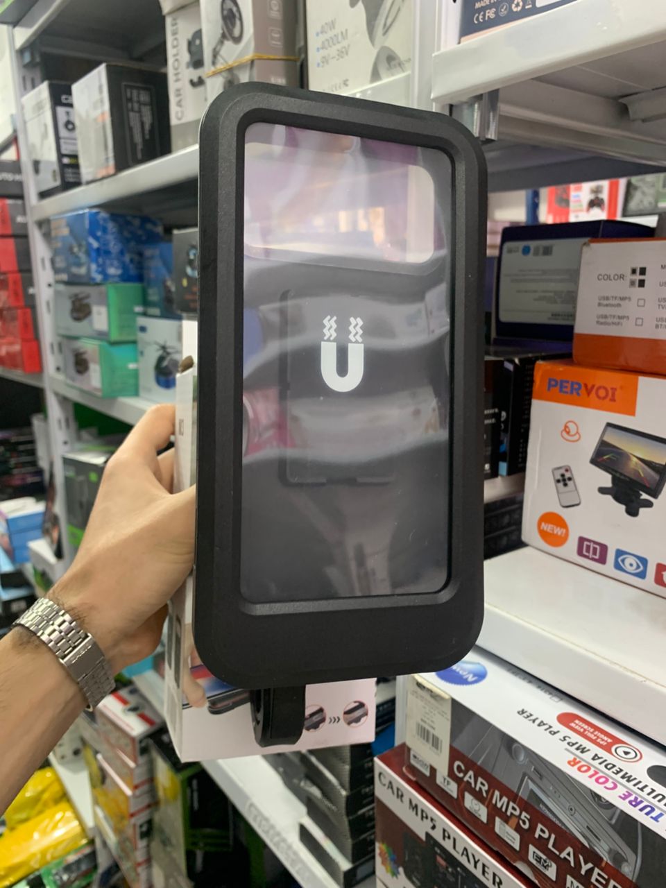 حامل هاتف Quickdz Shop مقاوم للماء للدراجات النارية والهوائية، دوران 360° - Support Téléphone Étanche Quickdz Shop Vélo Moto 360° Réglable