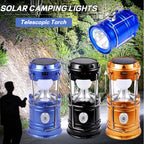 مصباح تخييم 2 في 1 قابل للطي يعمل بالطاقة الشمسية YD-3589 - Lampe de Camping 2IN1 Rechargeable Solaire Pliable YD-3589