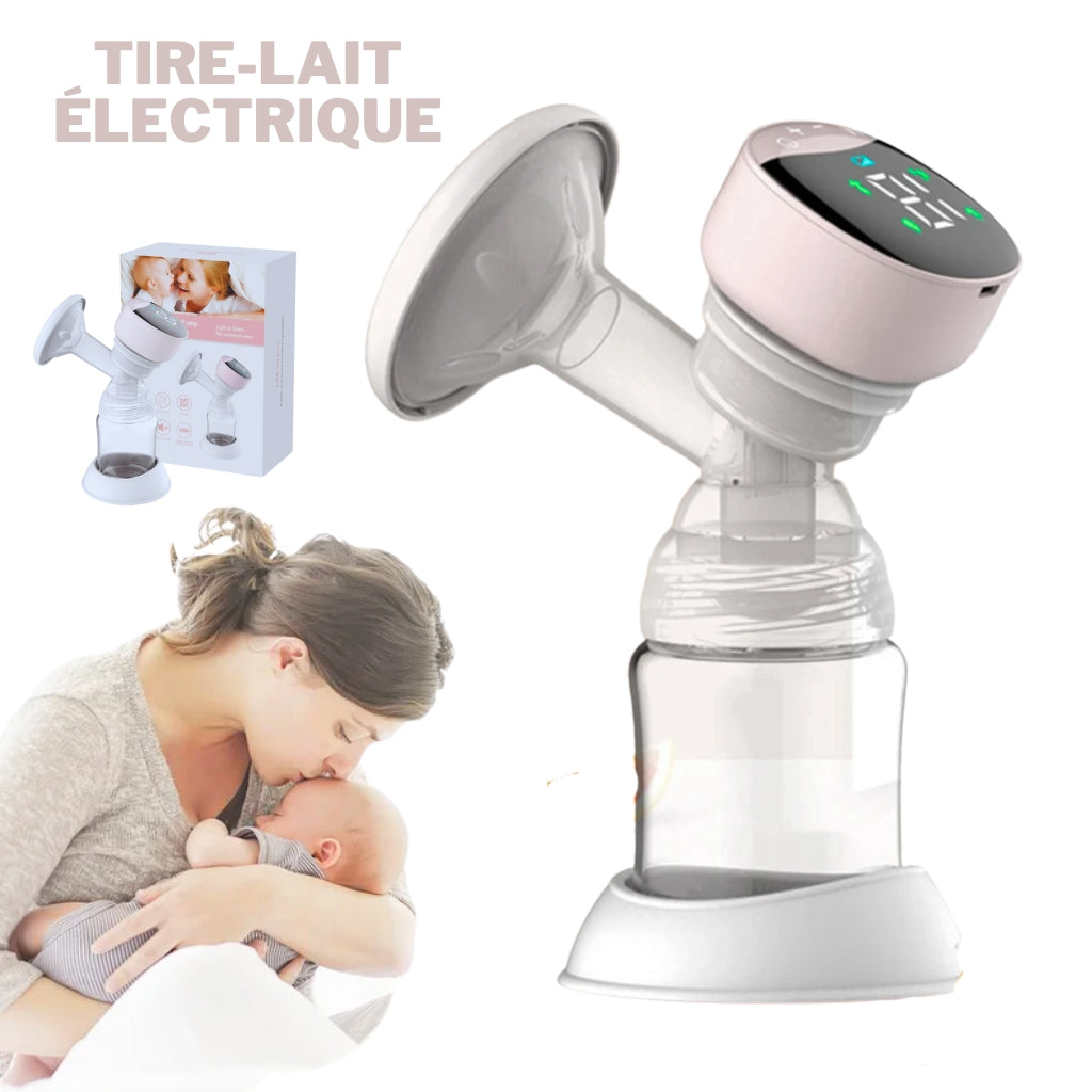 Tire-lait Électrique Intégré Mains Libres pour Allaitement, 4 Modes et 12 Réglables, Faible Bruit MY-374
