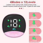 Tire-lait Électrique Intégré Mains Libres pour Allaitement, 4 Modes et 12 Réglables, Faible Bruit MY-374