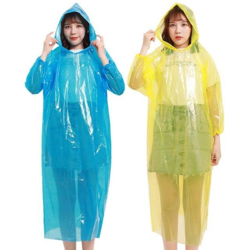 Poncho à capuche Transparent imperméable Pour Adulte protection d’urgence