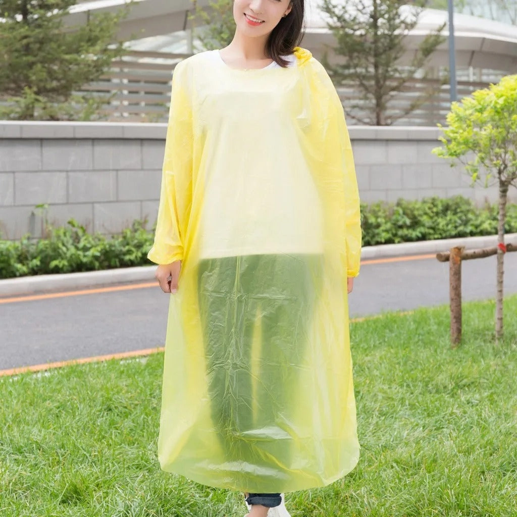 Poncho à capuche Transparent imperméable Pour Adulte protection d’urgence