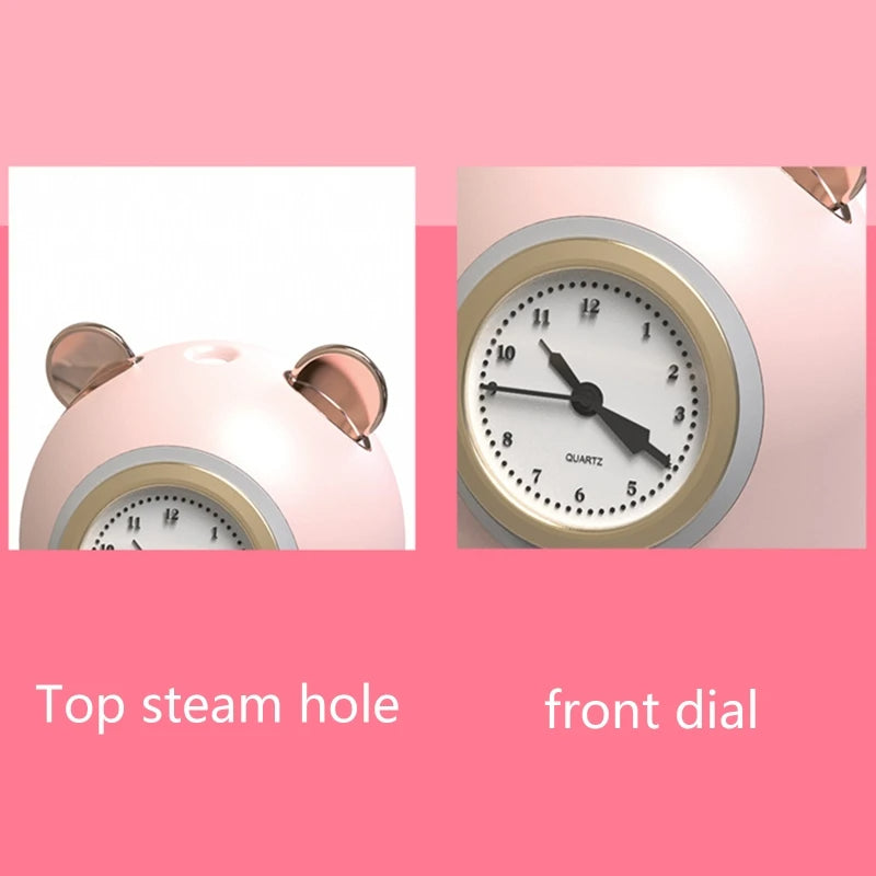 humidificateur avec horloge et Spray pour bureau 7 Couleur led 300 ML