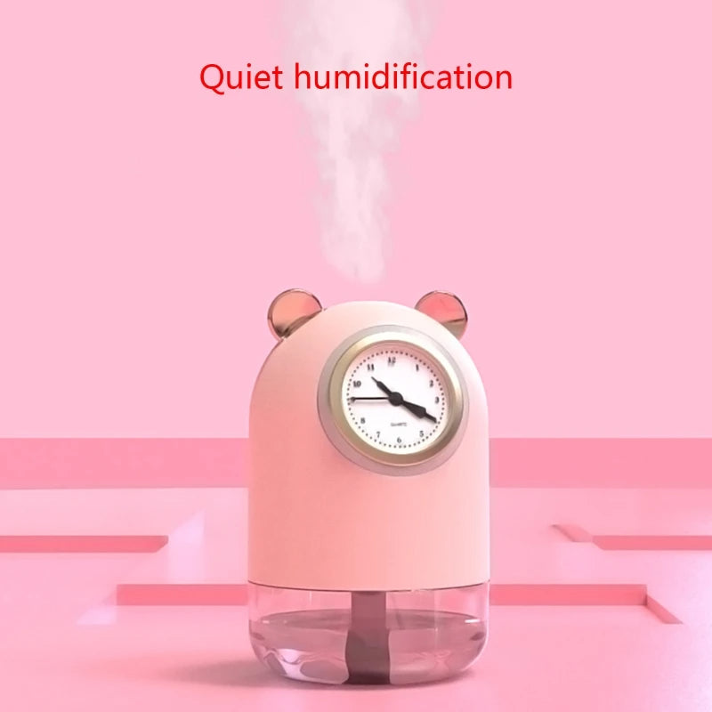 humidificateur avec horloge et Spray pour bureau 7 Couleur led 300 ML