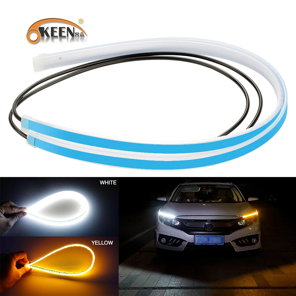 أضواء نهارية LED ومؤشر انعطاف للسيارة 60 سم (قطعتين) - Feux de Jour LED & Clignotants Voiture 60cm (2 Pièces)