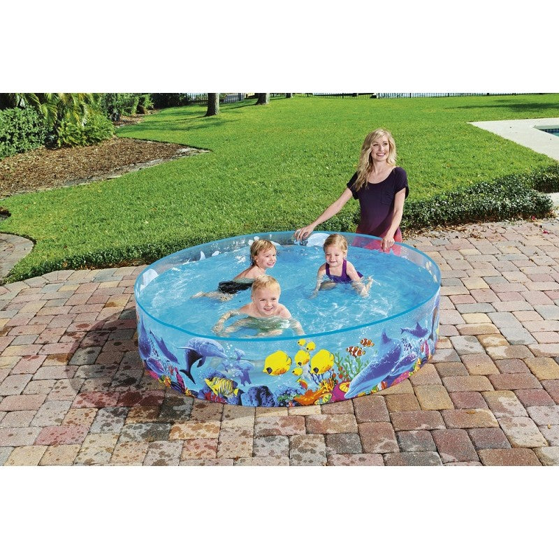 مسبح أطفال دائري أكواريوم فينيل/PVC شفاف 183x38 سم Bestway 55030 - Piscine Ronde Enfant Aquarium Vinyle/PVC Transparente 183x38cm Bestway 55030