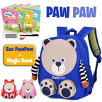 حقيبة ظهر أطفال PAW PAW دب لطيف + طقم كتب MAGIC BOOK تعليمية 4 كتب - PACK Sac à dos Enfant PAW PAW Ours Mignon + MAGIC BOOK 4 Livres Éducatifs