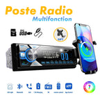 راديو سيارة 1DIN بلوتوث مع حامل هاتف مدمج FM/SD/TF/2USB 12V - Autoradio 1DIN Bluetooth avec Support Téléphone Intégré FM/SD/TF/2USB 12V