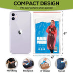 Poncho à capuche Transparent imperméable Pour Adulte protection d’urgence