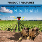 Répulsif pour animeux Capteur de mouvement à énergie solaire, alarme sonore et lumineuse 6 LED - مستشعر حركة يعمل بالطاقة الشمسية لطارد الحيوانات