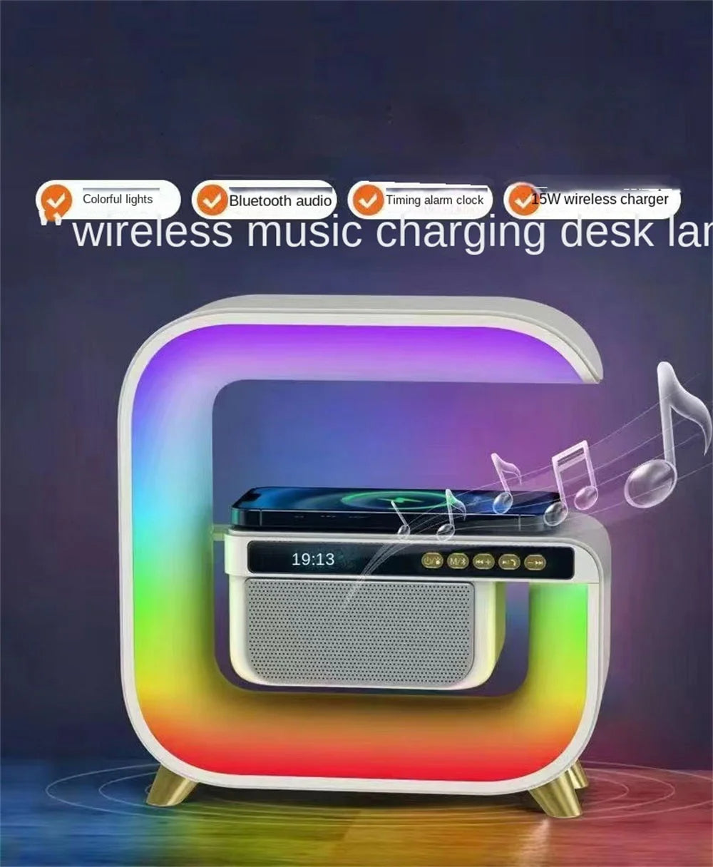 منبه ذكي RGB مع شاحن لاسلكي ومكبر صوت بلوتوث 5.0 - XM-G3 - Réveil Intelligent RGB avec Chargeur Sans Fil et Haut-parleur Bluetooth 5.0 - XM-G3