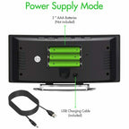 ساعة منبه رقمية LED عصرية DT-6507 - شاشة مرآة منحنية - Horloge Réveil Numérique LED DT-6507 - Écran Miroir Incurvé