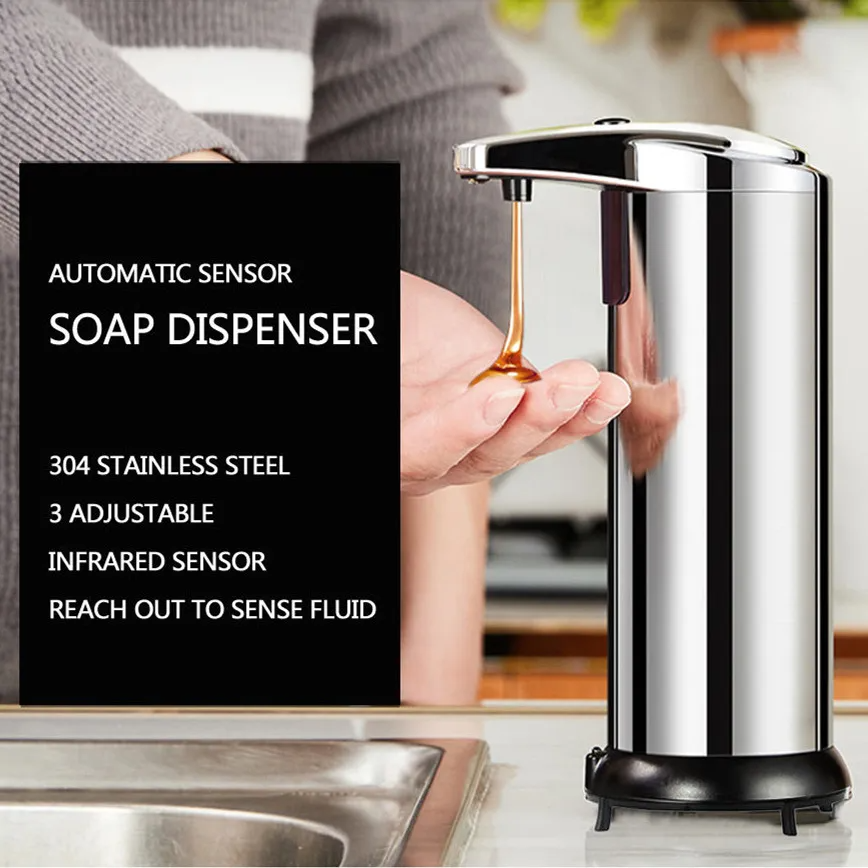 Distributeur automatique de savon liquide avec capteur infrarouge intelligent 250 ML