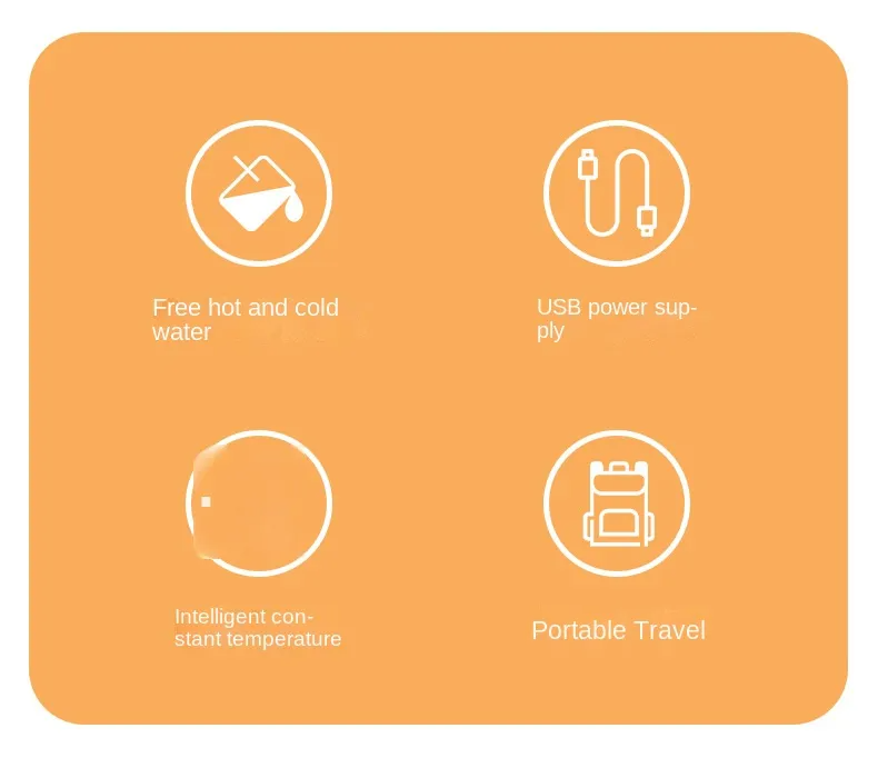 سخان زجاجات الأطفال المحمول USB | 3 مستويات حرارة | Quickdz Shop - Chauffe-biberon Portable USB Bébé | 3 Températures | Quickdz Shop