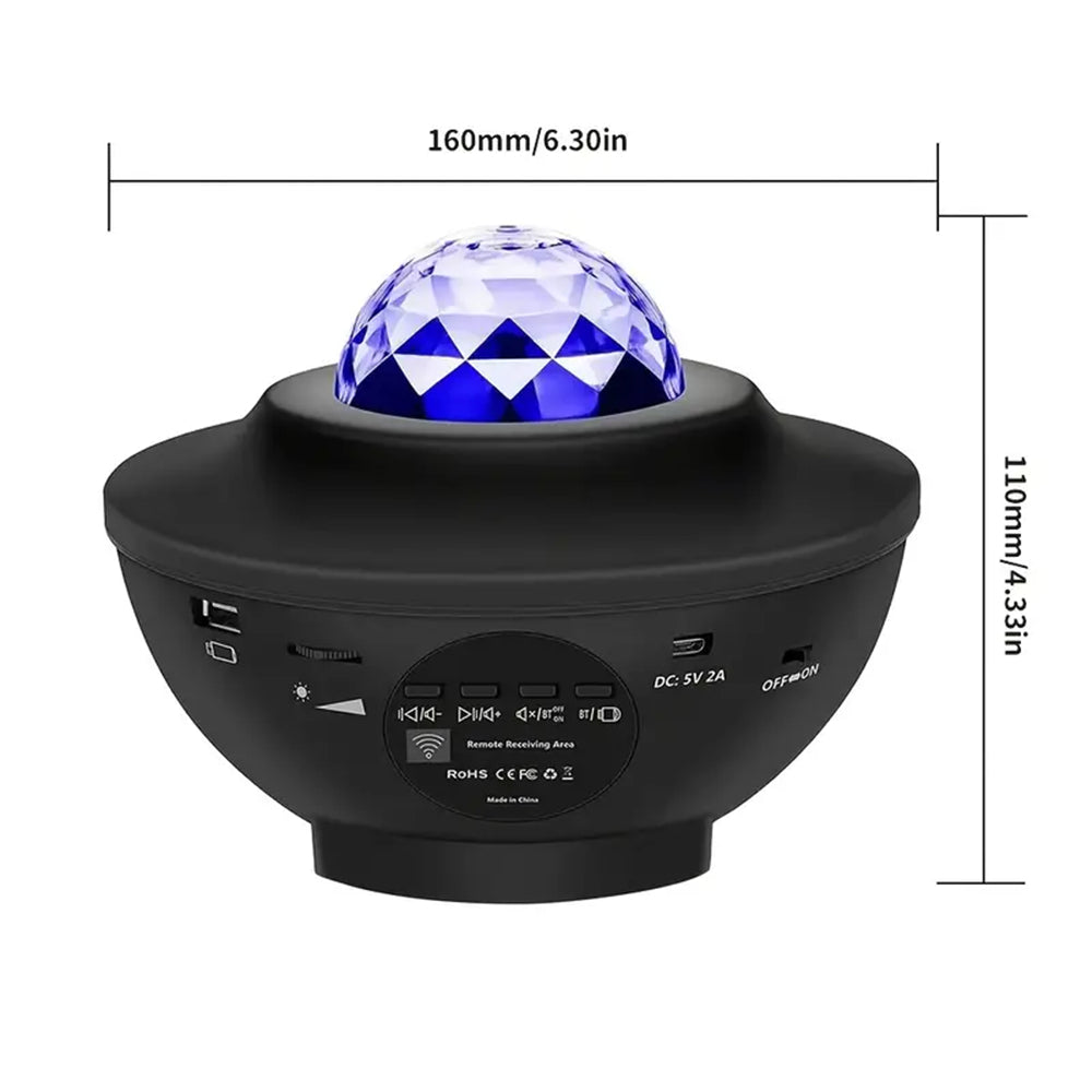 جهاز عرض النجوم المجرة 3D ليزر بلوتوث + مكبر صوت USB - Projecteur Galaxie Étoiles 3D Laser Bluetooth + Haut-parleur USB