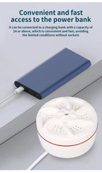 غسالة توربو صغيرة محمولة بالموجات فوق الصوتية USB - Quickdz Shop - Mini Machine à Laver Portable Ultrasons USB 2-en-1 - Quickdz Shop