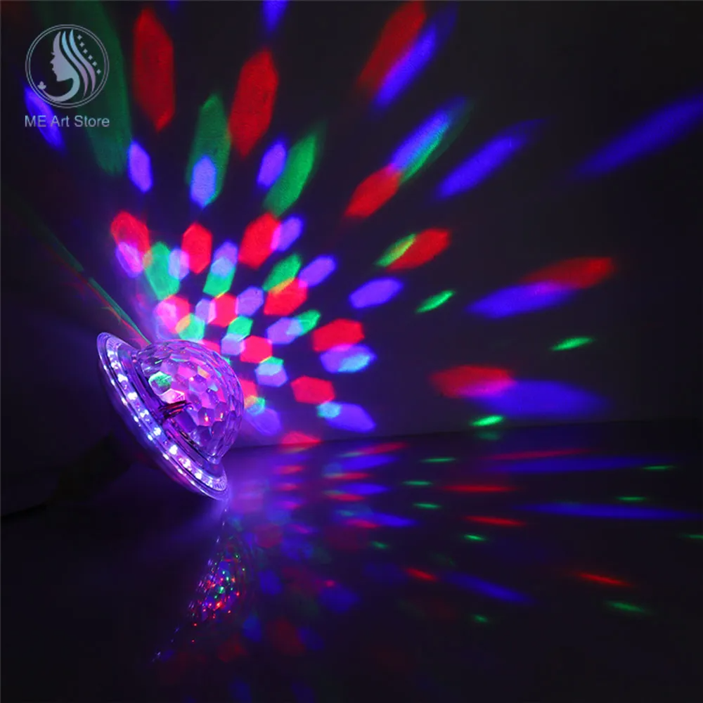 كرة ديسكو كريستال UFO موسيقى بلوتوث LED RGB E27 - Boule Magique Cristal UFO Musique Bluetooth LED RGB E27