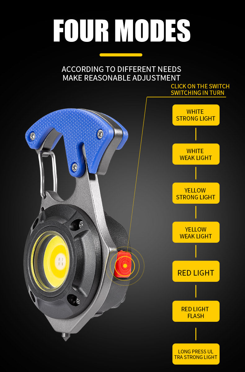 مصباح يدوي LED متعدد الوظائف مقاوم للماء قابل لإعادة الشحن | Quickdz Shop - Lampe de Poche LED Multifonctionnelle Étanche Rechargeable | Quickdz Shop