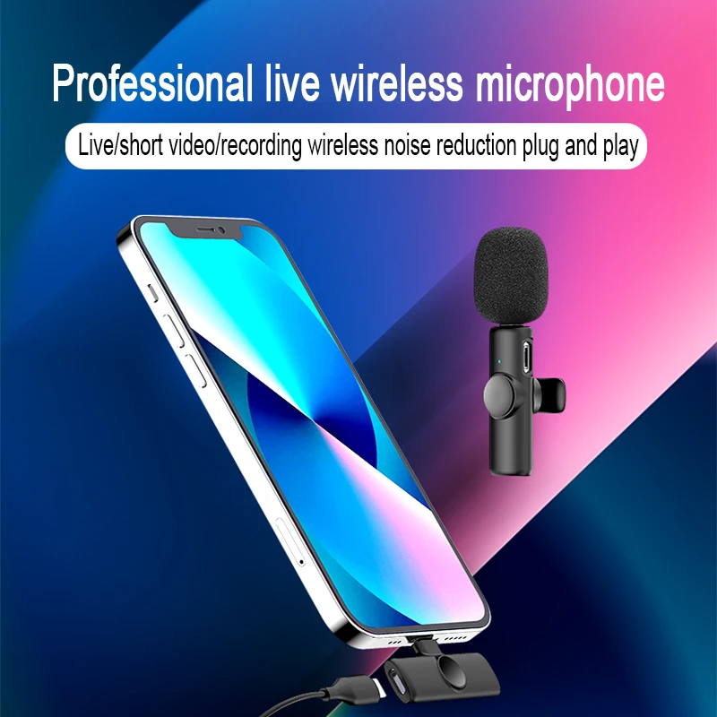 ميكروفون K11 لاسلكي كليب للتسجيل (أندرويد/آيفون) - Microphone Cravate Sans Fil K11 pour Enregistrement Audio Vidéo (Android/iPhone)