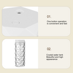 مصباح كريستال مرطب جو وموزع عطر USB 900 مل - Lampe Cristal Humidificateur & Diffuseur d'Arôme USB 900ml