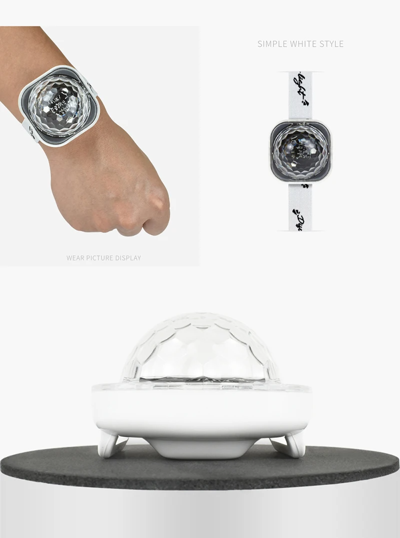 Montre Disco Ball Lumineuse avec ventouse rechargeable - ساعة كرة ديسكو مضيئة قابلة لإعادة الشحن