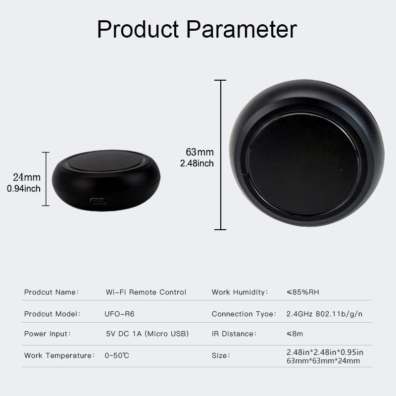 جهاز تحكم ذكي عالمي WiFi-IR (2.4GHz) متوافق مع Alexa و Google Home - Tuya Smart Life - Télécommande Universelle Intelligente WiFi-IR (2.4GHz) Hub Compatible Alexa Google Home - Tuya Smart Life
