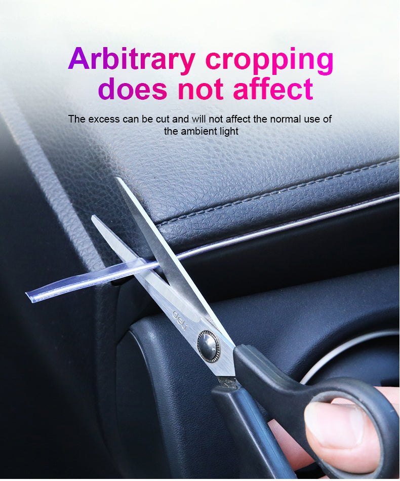 شريط إضاءة LED ألياف بصرية RGB USB لداخل السيارة 2 متر - Bande Lumineuse LED Fibre Optique RGB USB Intérieur Voiture 2M