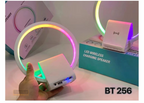 Lampe de chevet avec chargeur sans fil, haut-parleurs Bluetooth rechargeables support de charge rapide, 15W BT-256
