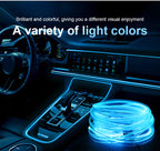 شريط إضاءة LED ألياف بصرية RGB USB لداخل السيارة 2 متر - Bande Lumineuse LED Fibre Optique RGB USB Intérieur Voiture 2M