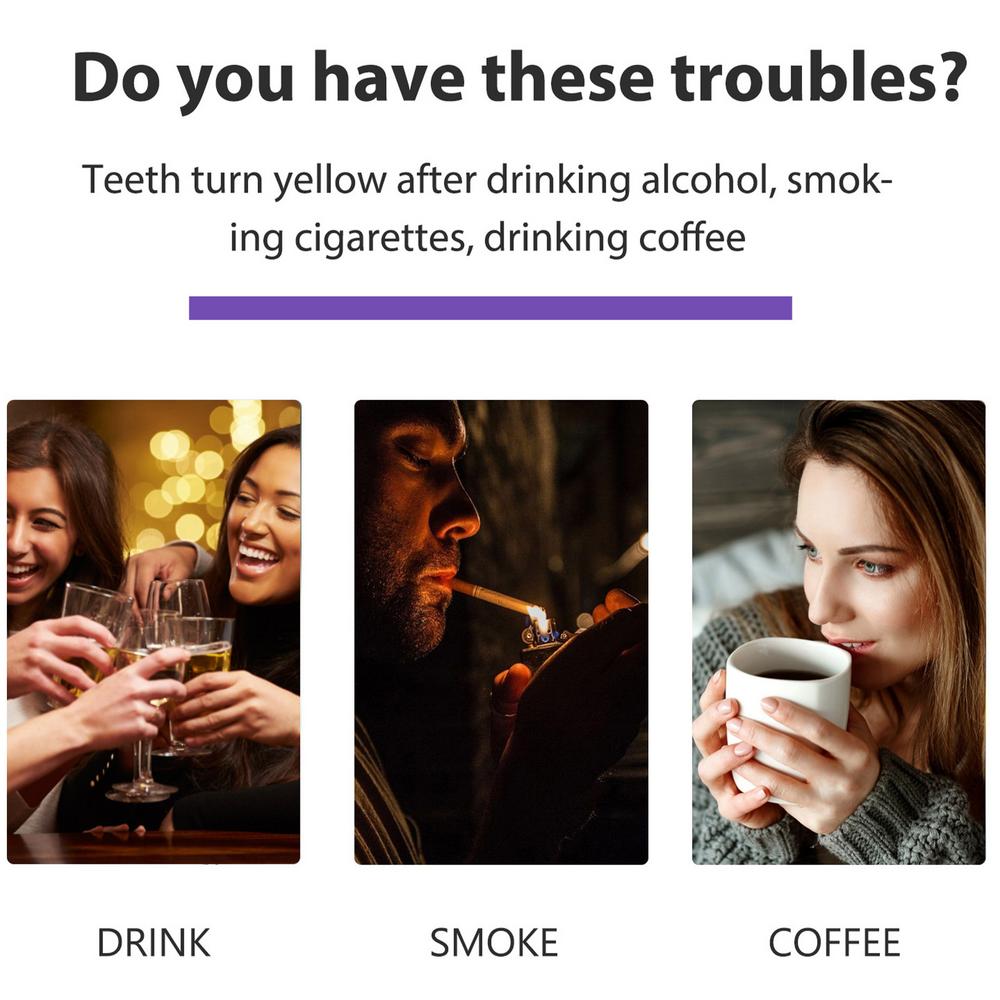 معجون أسنان بنفسجي لتبييض الأسنان ومصحح اللون 50 مل - يزيل البقع وينعش النفس - Dentifrice Blanchissant Violet Correcteur de Couleur 50ml - Élimine Taches & Rafraîchit l'Haleine