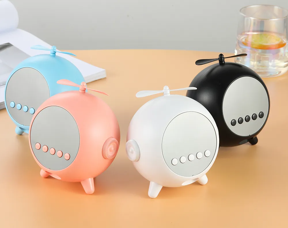 منبه رقمي بمرآة قابل لإعادة الشحن مع مكبر صوت بلوتوث 5.0 محمول - Réveil Miroir Numérique Rechargeable avec Haut-parleur Bluetooth 5.0 Portable