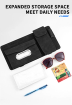 منظم حاجب شمس السيارة متعدد الوظائف من Quickdz Shop - Organisateur Pare-Soleil Voiture Universel Quickdz Shop avec Étui à Lunettes