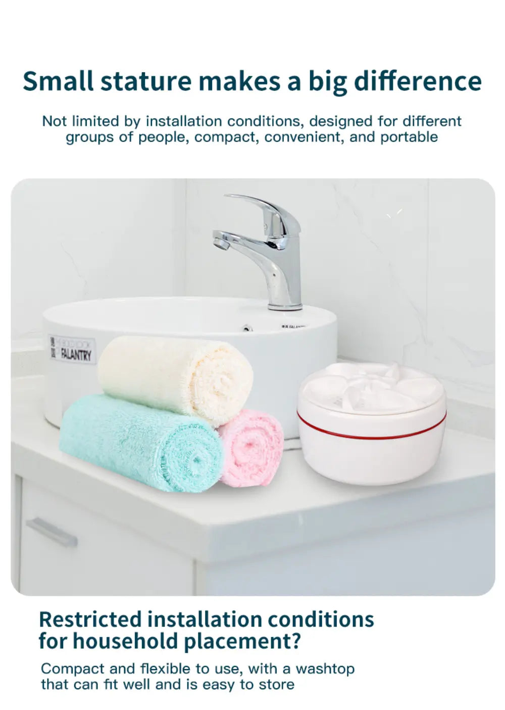 غسالة توربو صغيرة محمولة بالموجات فوق الصوتية USB - Quickdz Shop - Mini Machine à Laver Portable Ultrasons USB 2-en-1 - Quickdz Shop