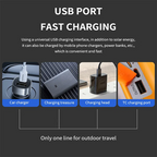 مصباح تخييم شمسي 1000W متعدد الوظائف Quickdz Shop - Projecteur Solaire Rechargeable 1000W Power Bank Quickdz Shop