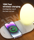 شاحن لاسلكي LDNIO Y3 مع مصباح ليلي 15W - Chargeur Sans Fil LDNIO Y3 avec Veilleuse 15W