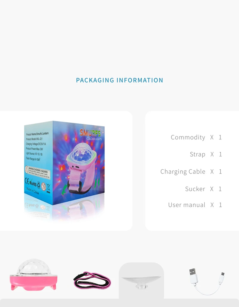 Montre Disco Ball Lumineuse avec ventouse rechargeable - ساعة كرة ديسكو مضيئة قابلة لإعادة الشحن