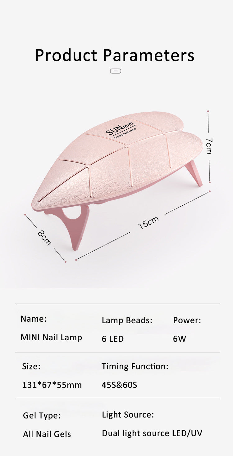 مجفف أظافر LED UV صغير قابل للطي 6W USB للمانيكير - Mini Lampe LED UV Pliable 6W USB pour Séchage Ongles Manucure