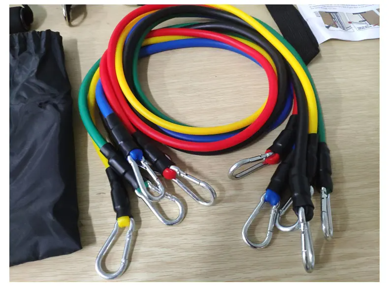 مجموعة أحزمة المقاومة 11 قطعة للرياضة المنزلية - Ensemble de Bandes de Résistance 11 pcs pour Sport à Domicile