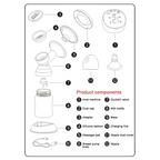 Tire-lait Électrique Intégré Mains Libres pour Allaitement, 4 Modes et 12 Réglables, Faible Bruit MY-374