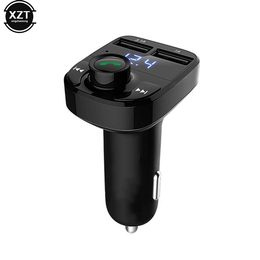 جهاز إرسال FM بلوتوث لاسلكي للسيارة X8 مع شاحن USB سريع ومشغل MP3 - Transmetteur FM Bluetooth Sans Fil X8 pour Voiture avec Chargeur USB Rapide et Lecteur MP3