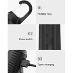 مصباح تخييم LED محمول Quickdz Shop، قابل لإعادة الشحن، مقاوم للماء، 3 أوضاع إضاءة T01 - Lampe de Camping LED Portable Quickdz Shop Rechargeable Étanche 3 Modes T01