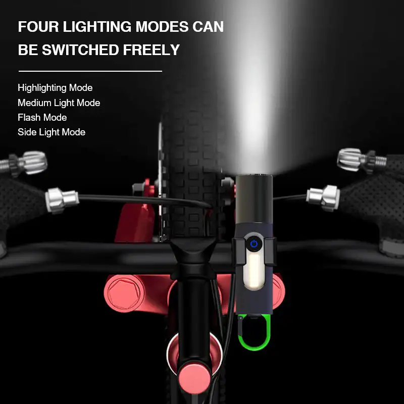 Lampe de poche LED zoomable 4 modes, Rechargeables 1800mAh