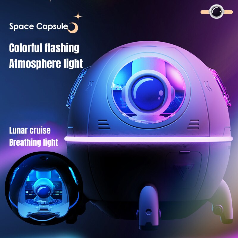 مرطب هواء كهربائي بتصميم مركبة فضائية مع إضاءة LED - Humidificateur d'air électrique Spacecraft avec lumière LED