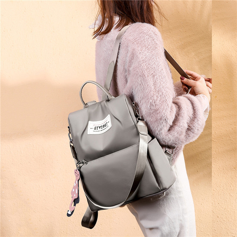 حقيبة ظهر نسائية أكسفورد مضادة للسرقة ومقاومة للماء - رمادي - Sac à dos Oxford Antivol Étanche pour Femme - Gris